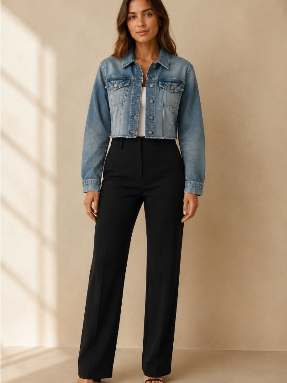 Wallflower Black High-Waist Wide-Leg Trousers